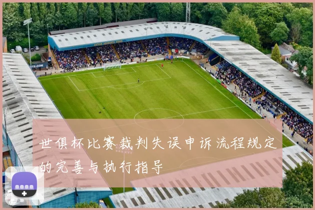 世俱杯比赛裁判失误申诉流程规定的完善与执行指导